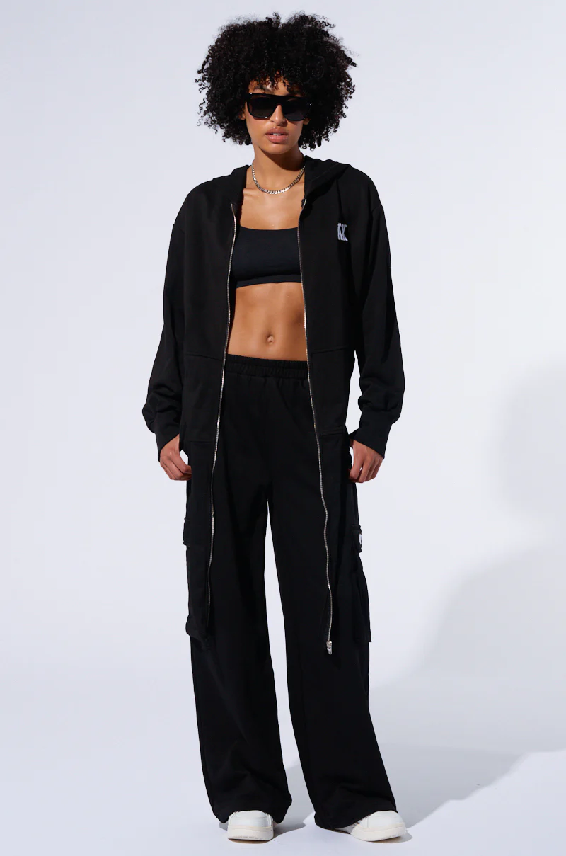 TAKE THE LONG WAY OVERSIZED ZIP UP HOODIE - Image 6