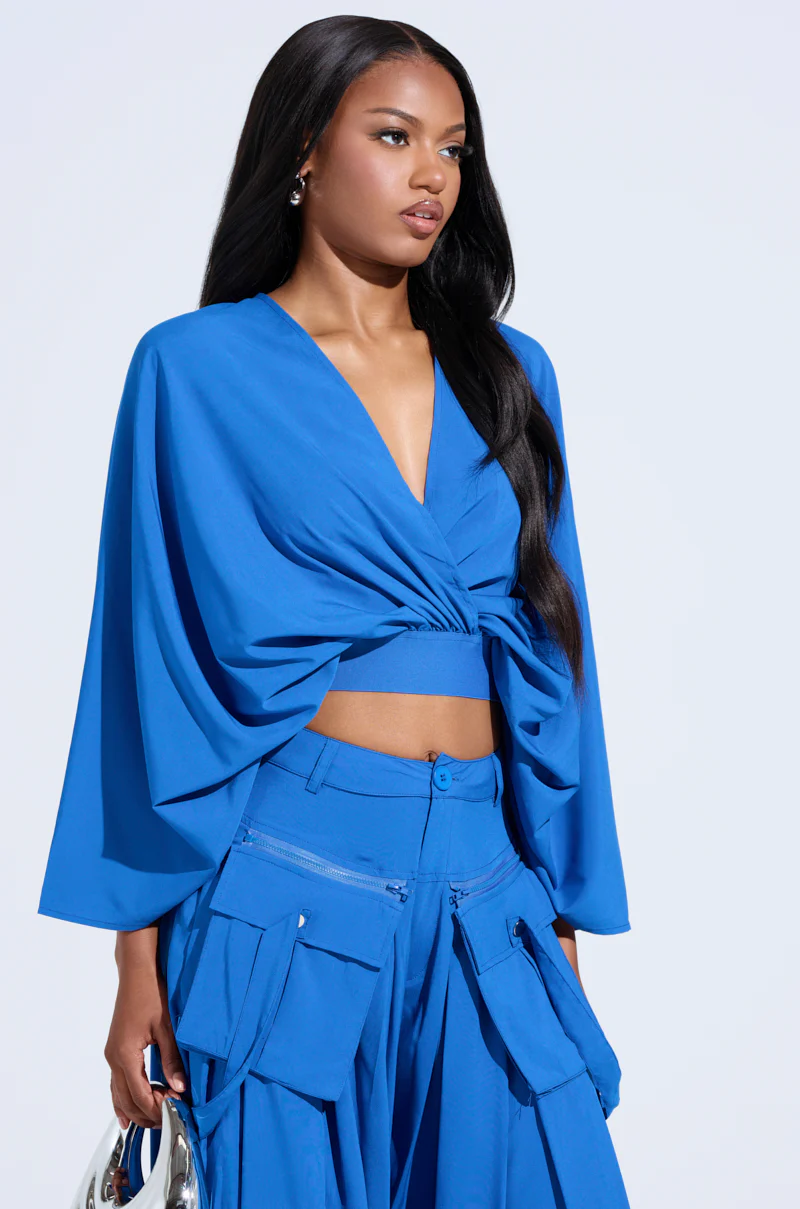 TALK ABOUT ME BLUE BLOUSE - Image 2