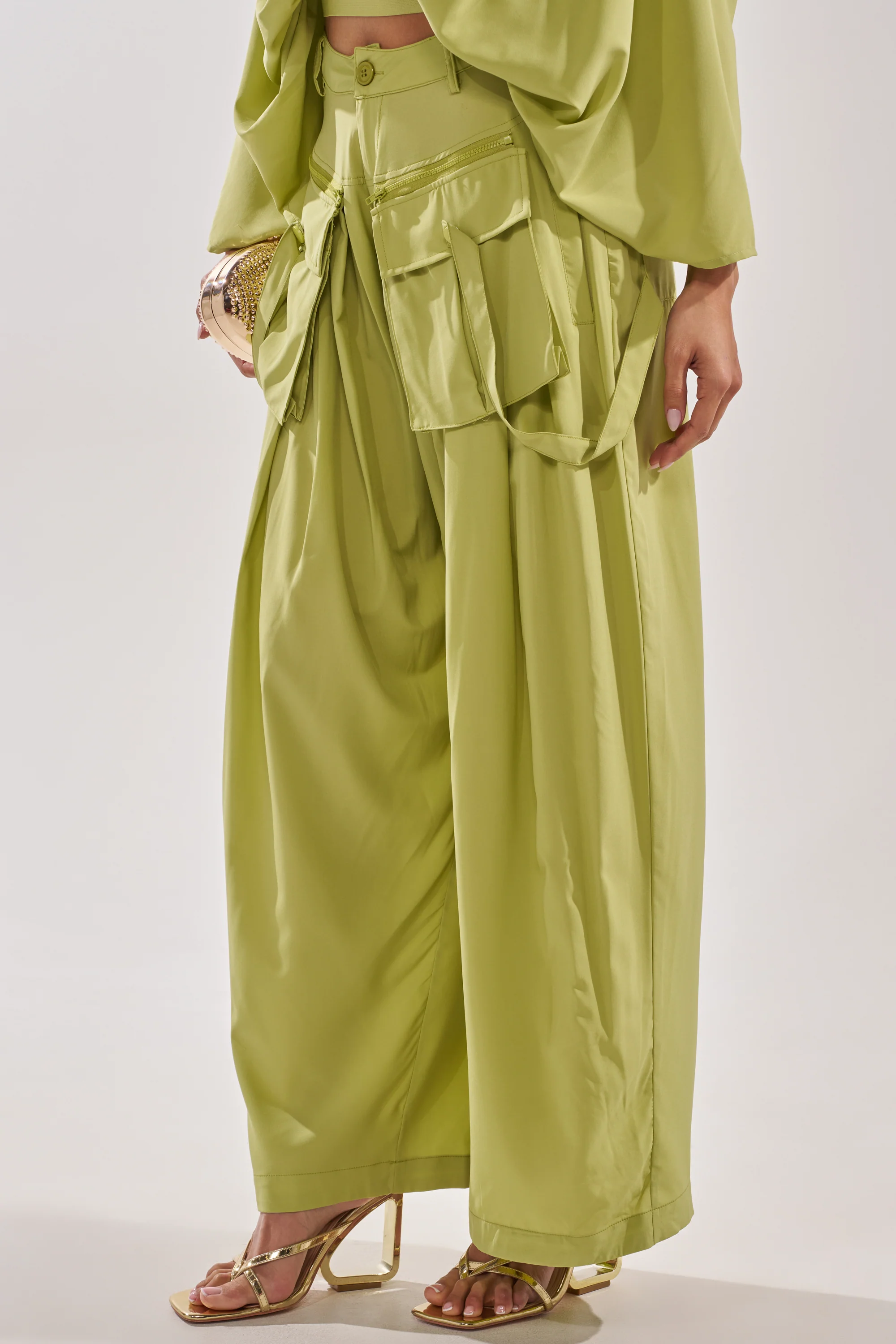 TALK ABOUT ME TROUSER IN CHARTREUSE - Image 5