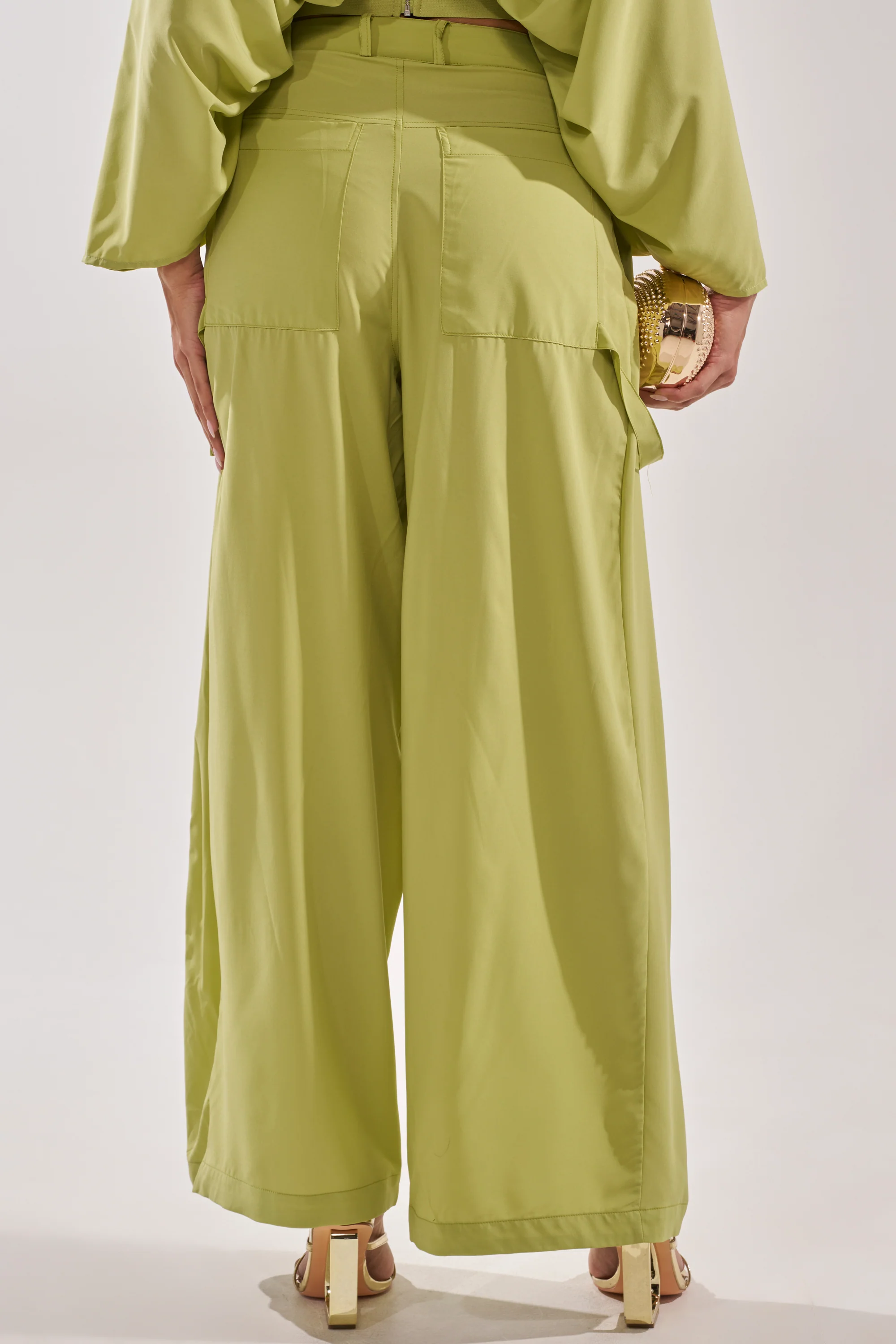 TALK ABOUT ME TROUSER IN CHARTREUSE - Image 6