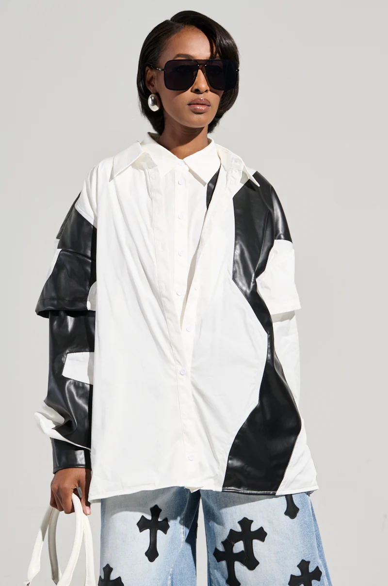 TALK LATER BUTTON DOWN TOP - Image 2