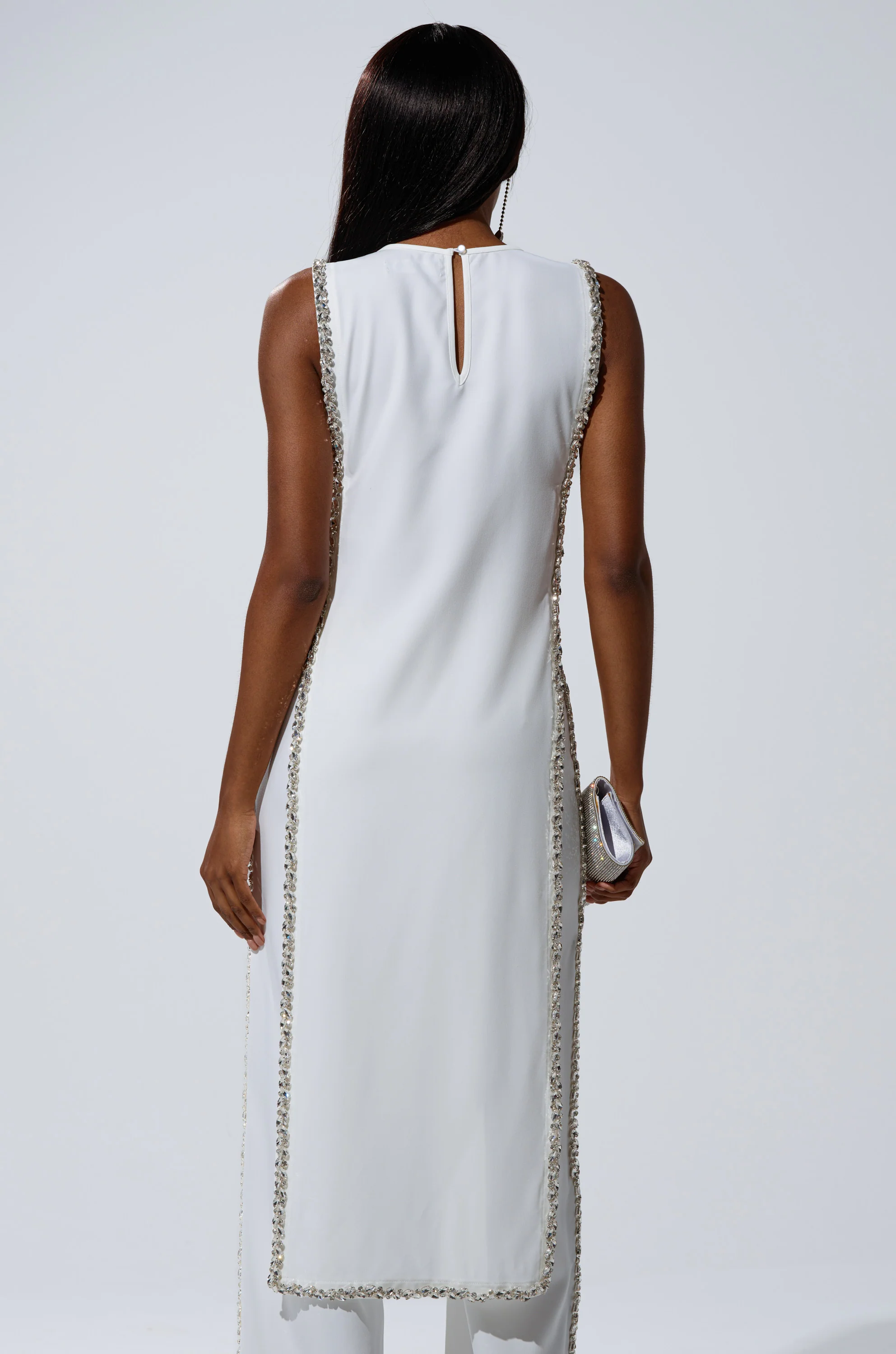TALK TO ME BABY BLOUSE WITH RHINESTONE IN WHITE - Image 4
