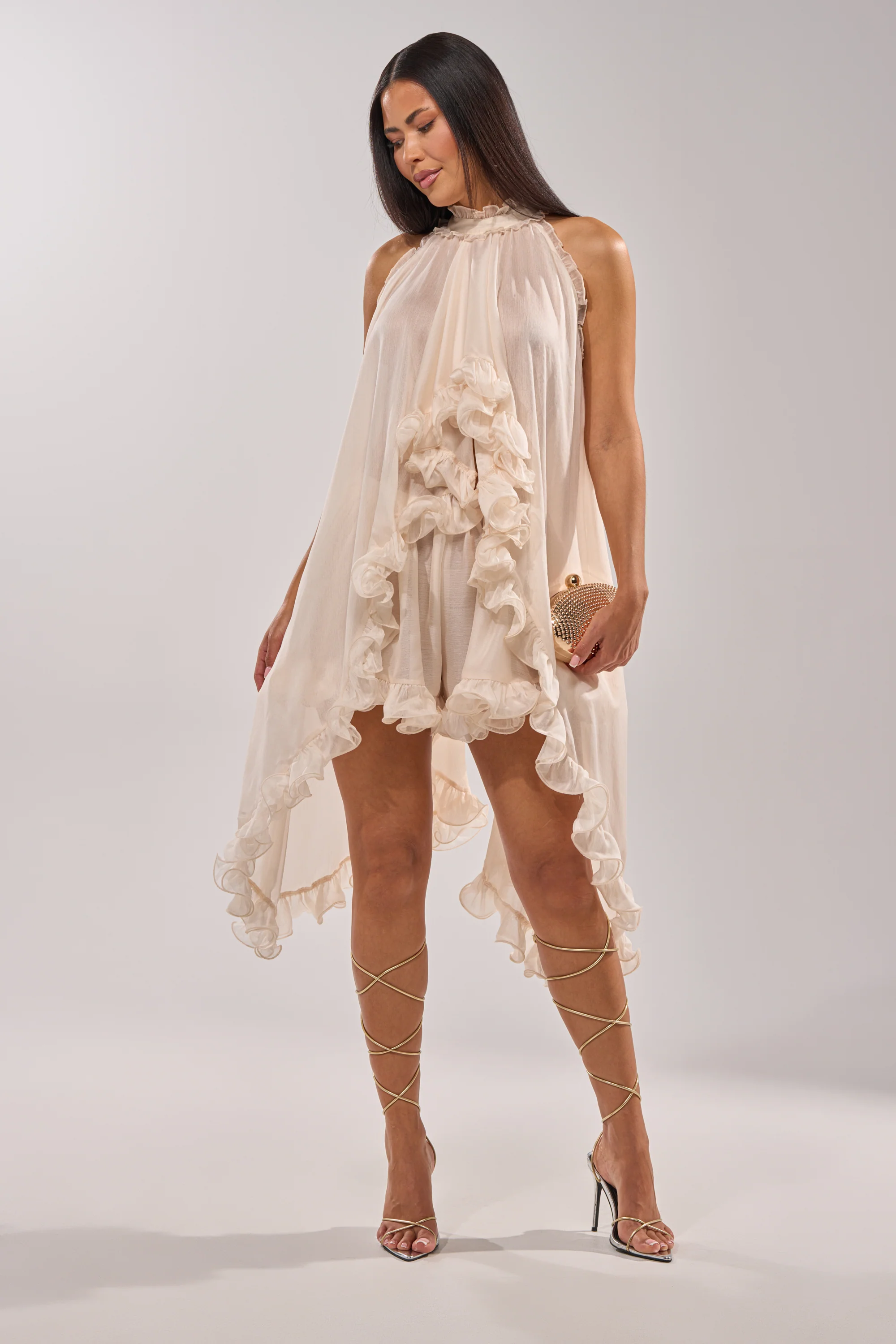TALK TO ME HIGH LOW MESH BLOUSE - Image 4