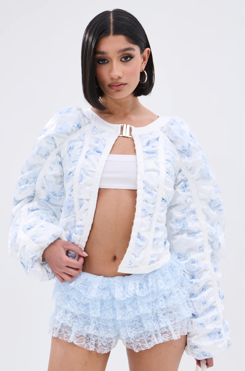 TALK TO ME NICE CORSETED JACKET IN WHITE - Image 2