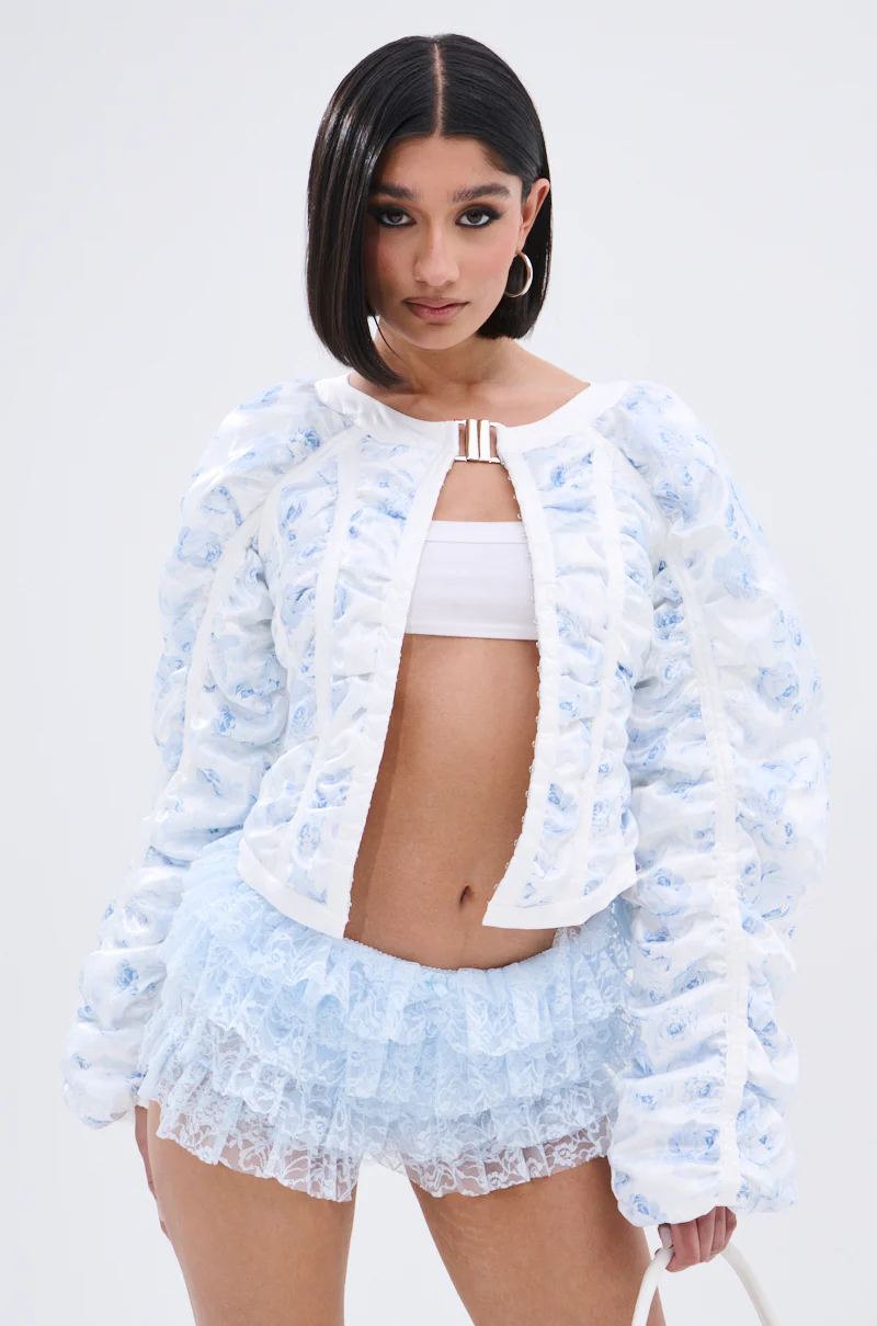 TALK TO ME NICE CORSETED JACKET IN WHITE - Image 3