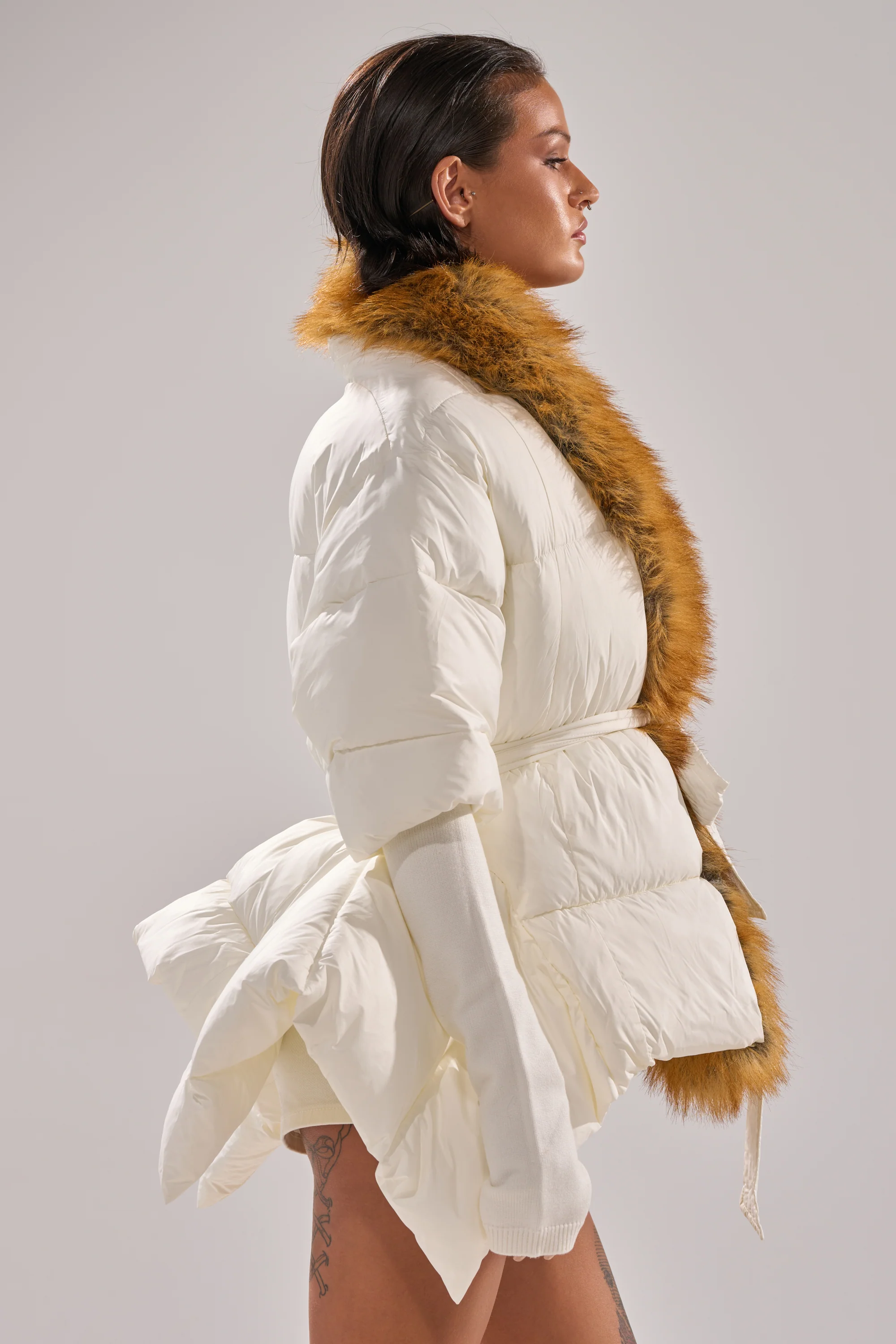 TALK TO ME NICE FUR TRIM PUFFER - Image 8