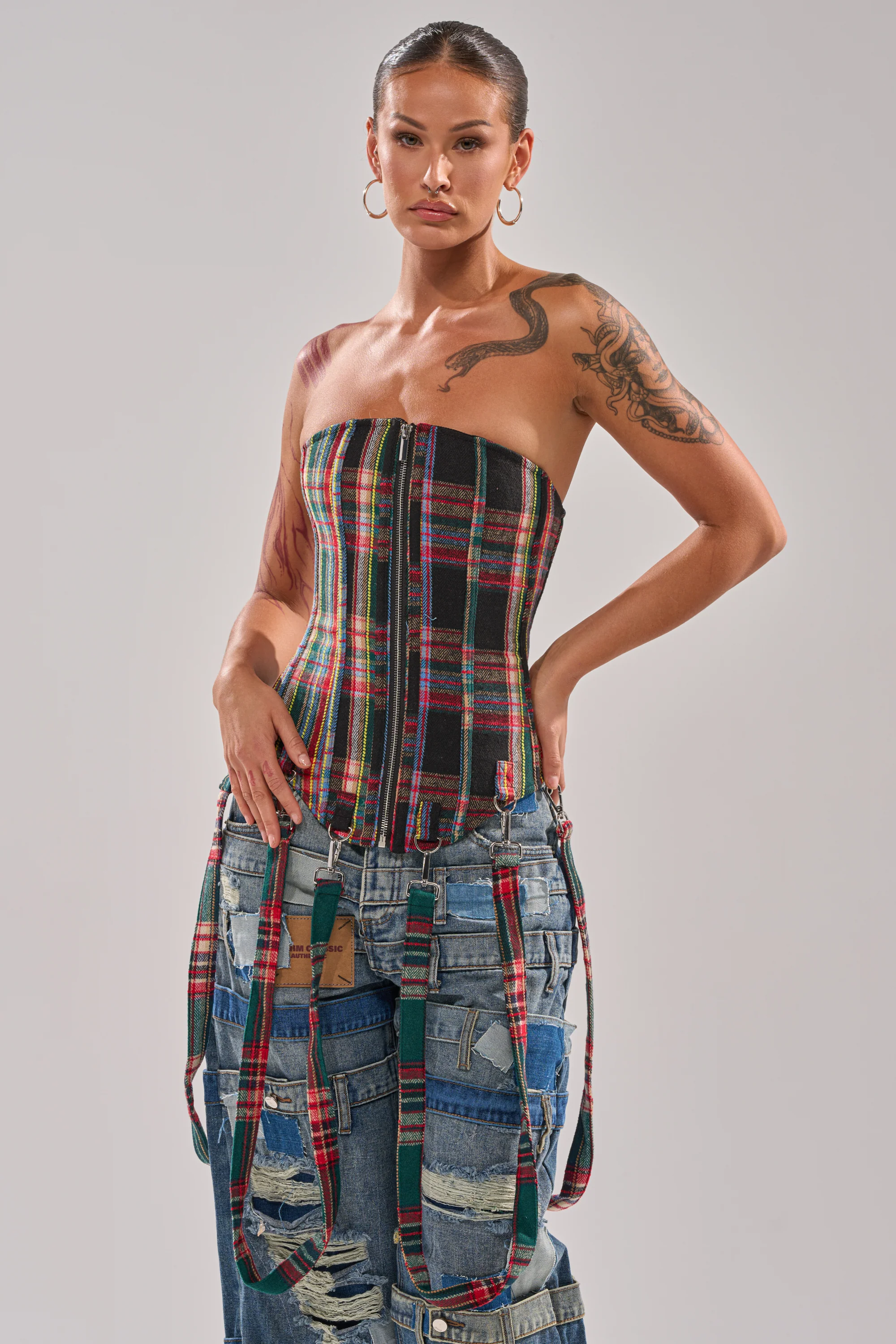 TALK TO ME NICE PLAID CORSET - Image 2