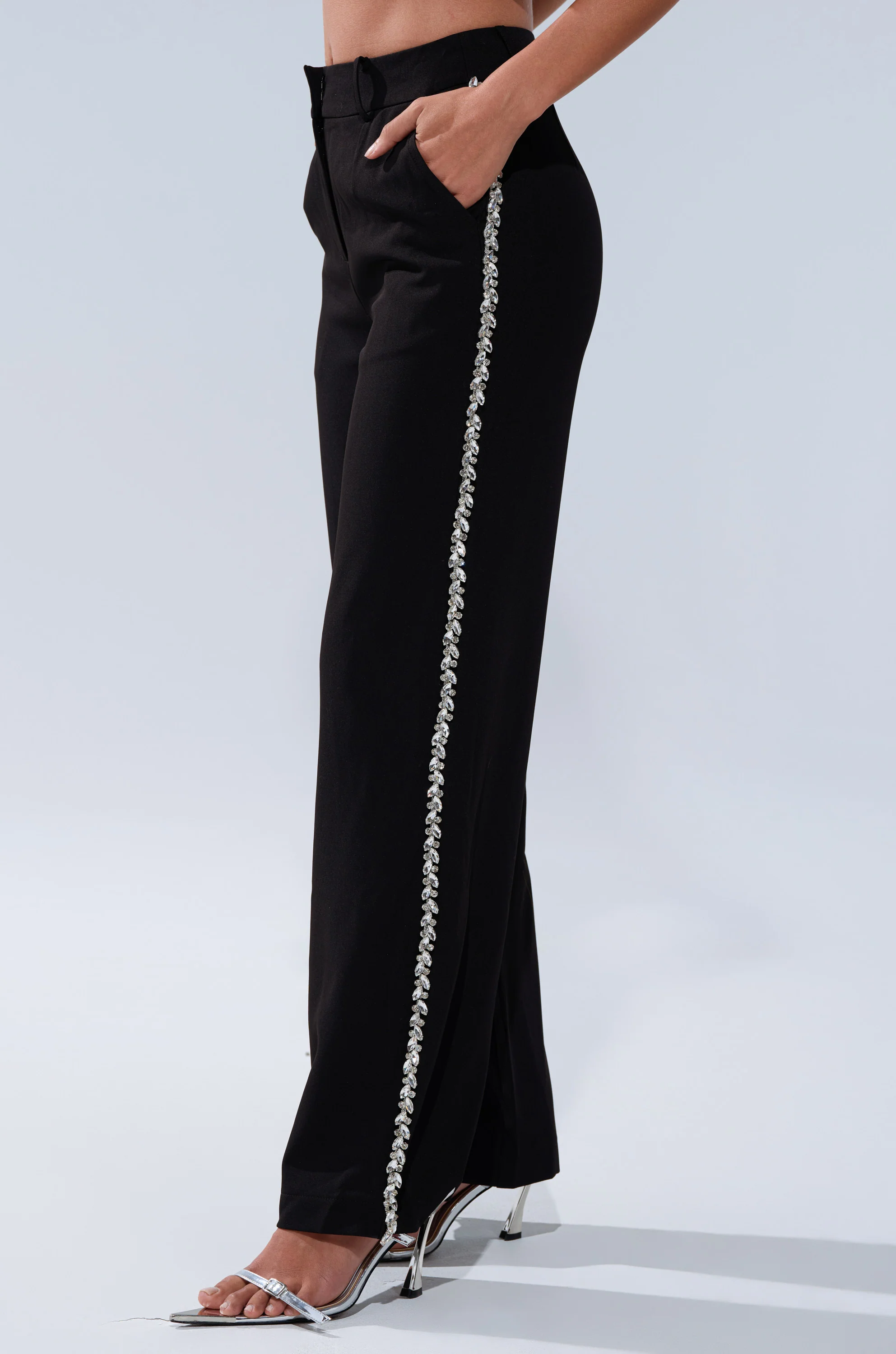 TALK TO ME TROUSER WITH RHINESTONE - Image 3