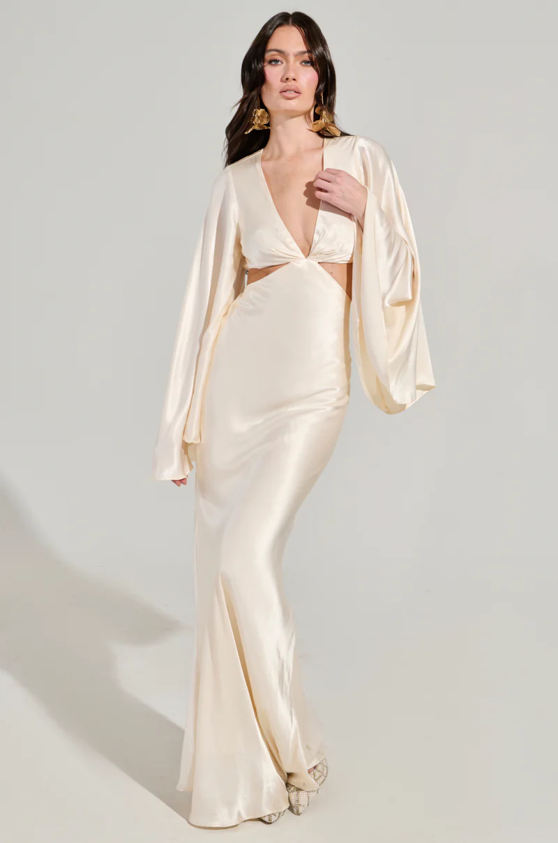 TAYLOR SATIN MAXI DRESS - Image 3