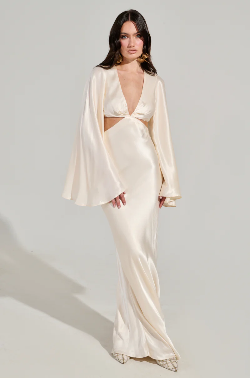 TAYLOR SATIN MAXI DRESS - Image 4