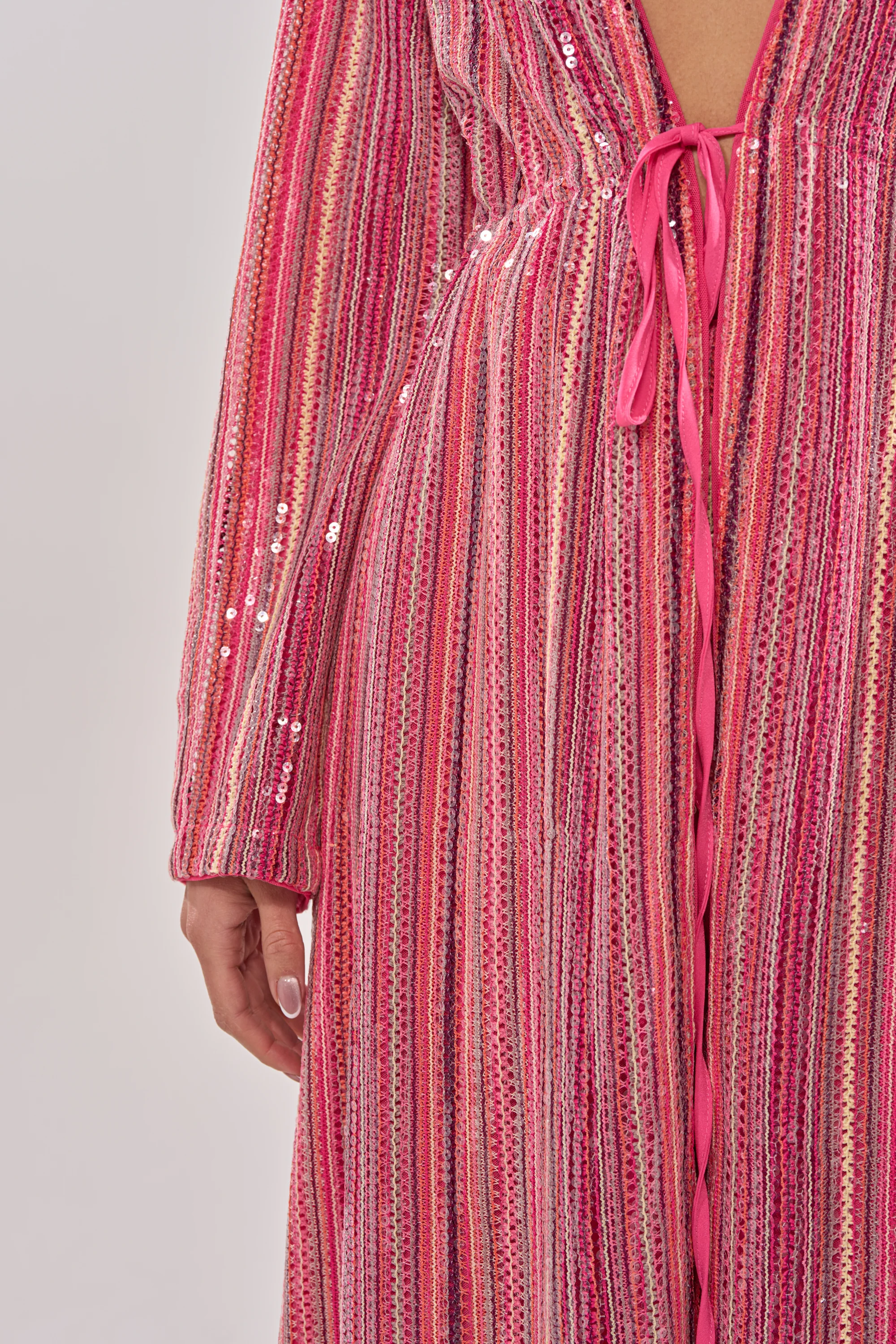 TAYLOR SEQUIN FRONT TIE DUSTER - Image 10