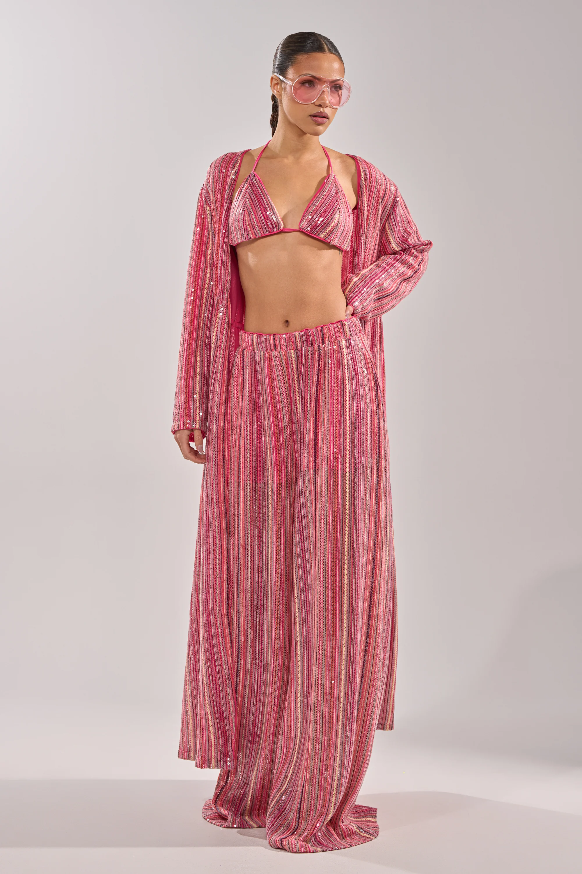 TAYLOR SEQUIN FRONT TIE DUSTER - Image 5