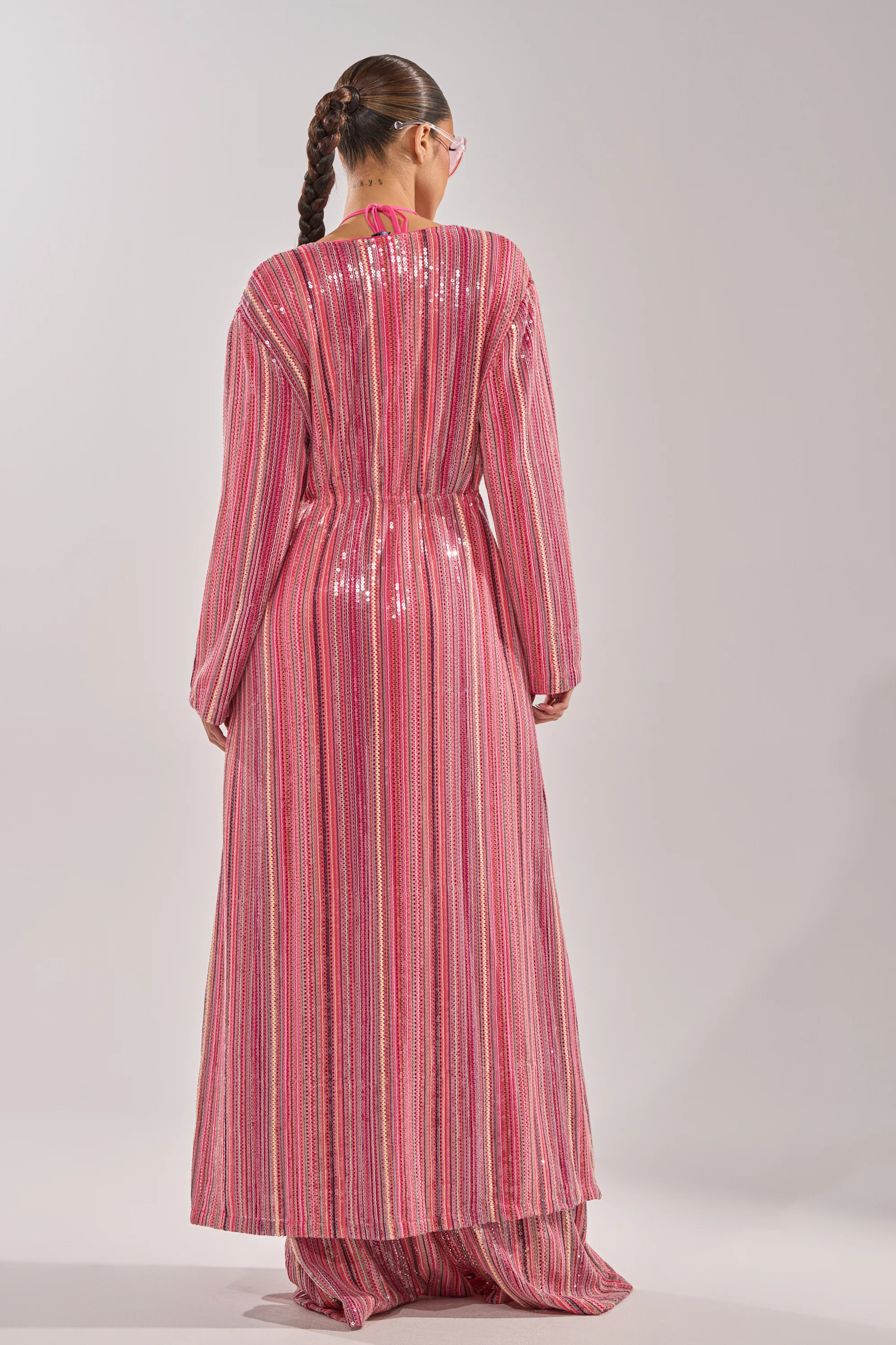 TAYLOR SEQUIN FRONT TIE DUSTER - Image 9