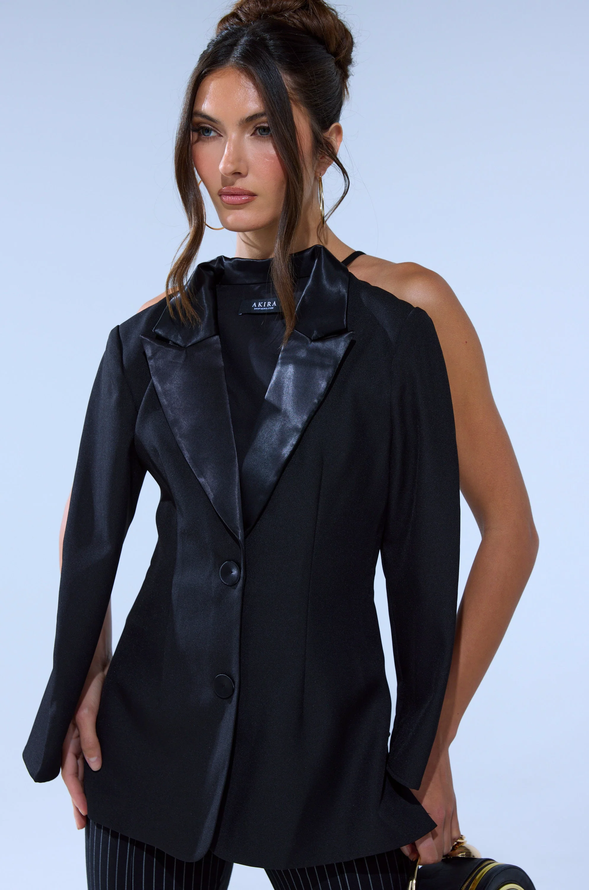 TELL ME ABOUT IT BUTTON DOWN BLAZER BLOUSE - Image 2