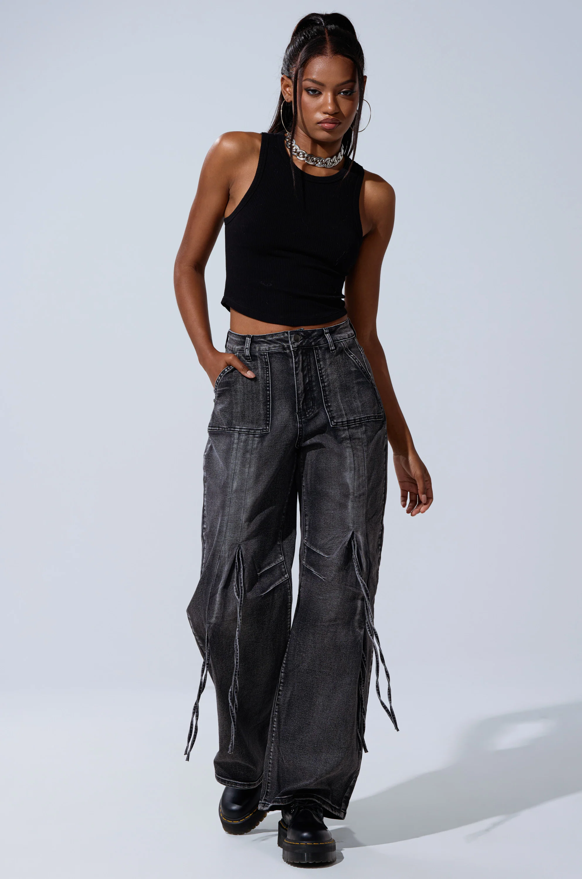 TELL ME ABOUT IT TIE UP DENIM - Image 5