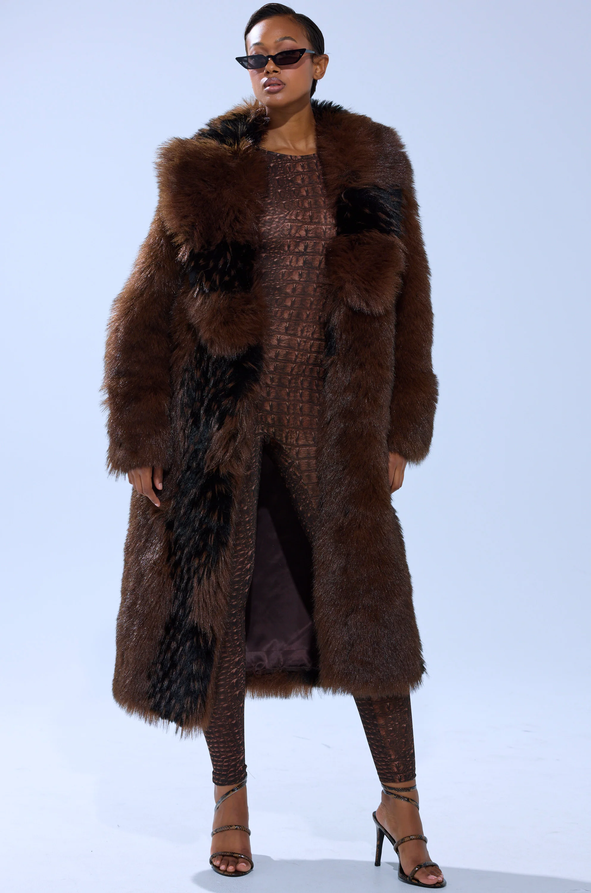 TELLURIDE FAUX FUR IN BROWN