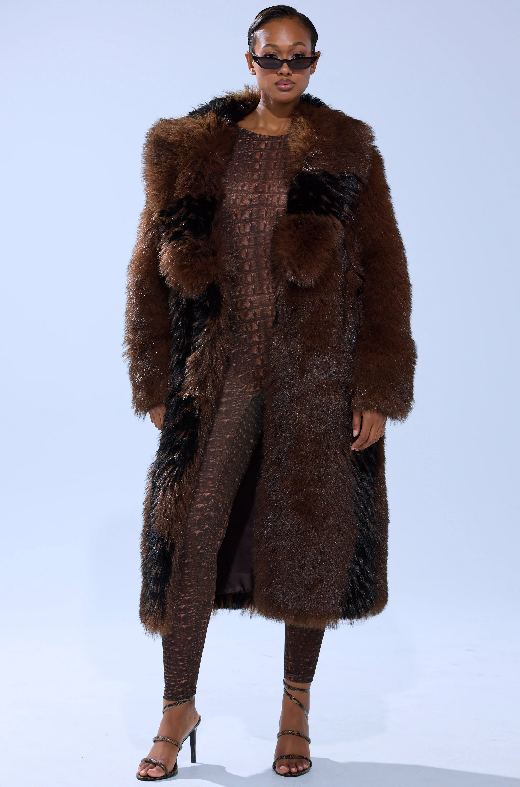 TELLURIDE FAUX FUR IN BROWN - Image 7