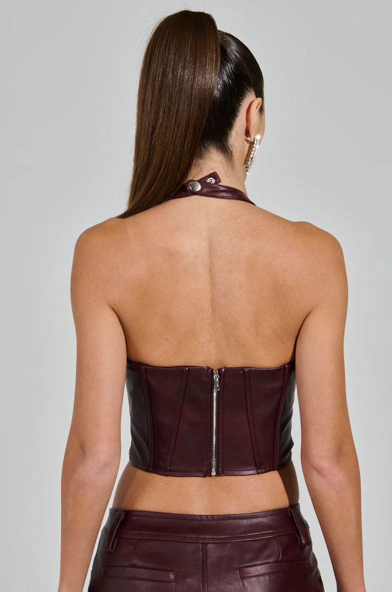 TEMPTATION'S BEST FRIEND CORSET IN BURGUNDY - Image 5