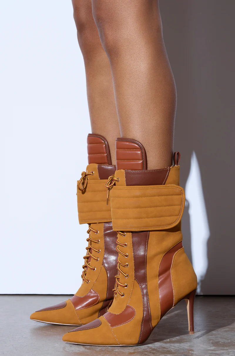 TESS CAMEL STILETTO BOOTIE - Image 3