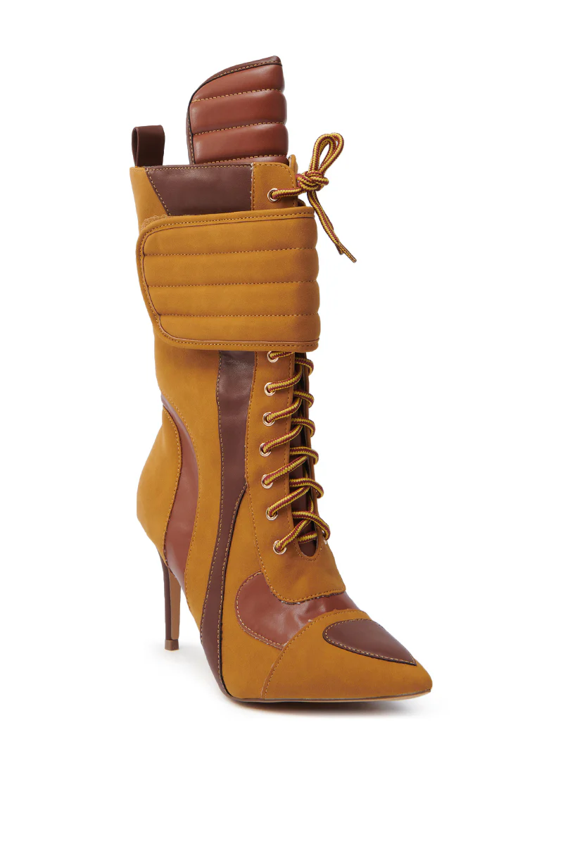 TESS CAMEL STILETTO BOOTIE - Image 5