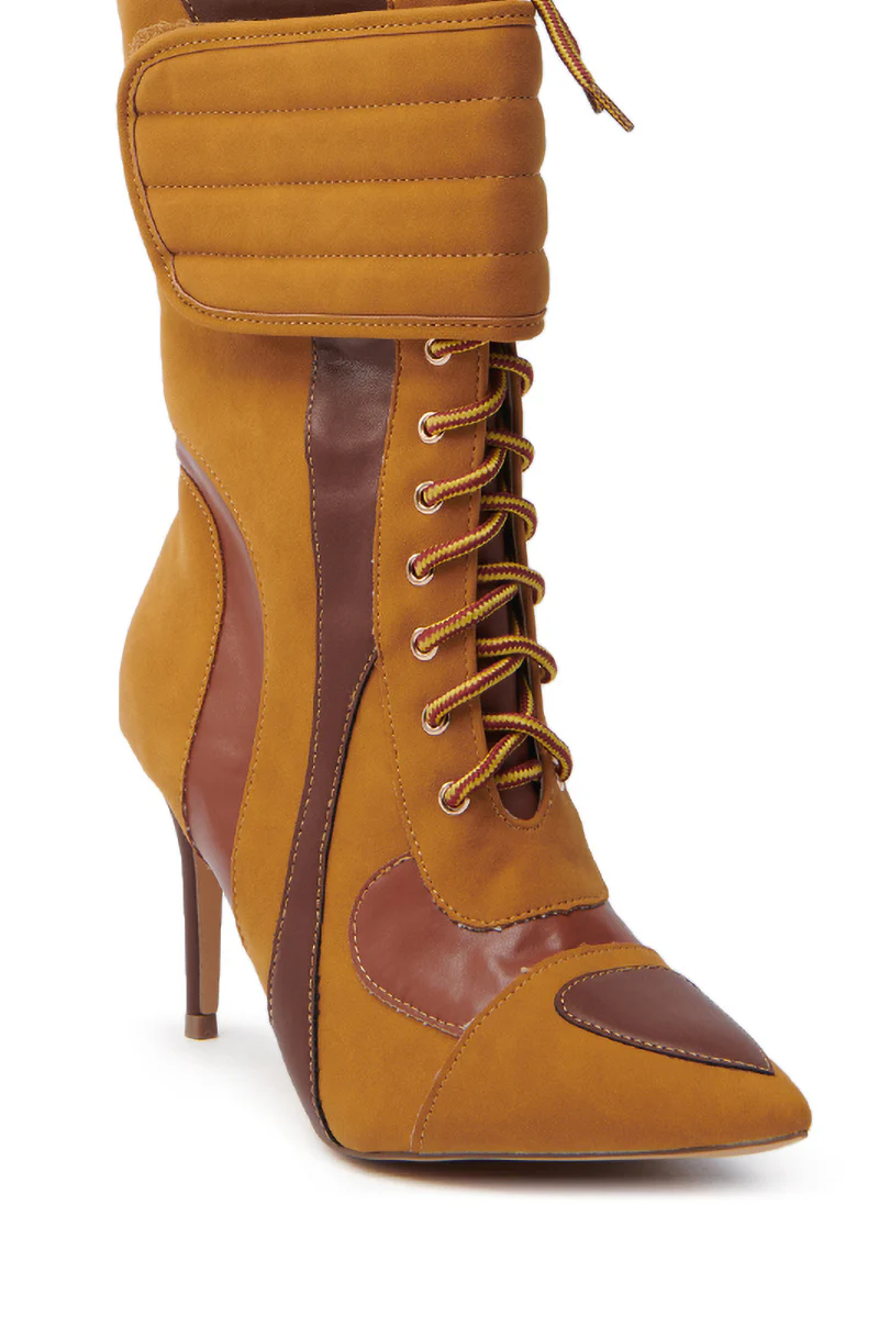 TESS CAMEL STILETTO BOOTIE - Image 7