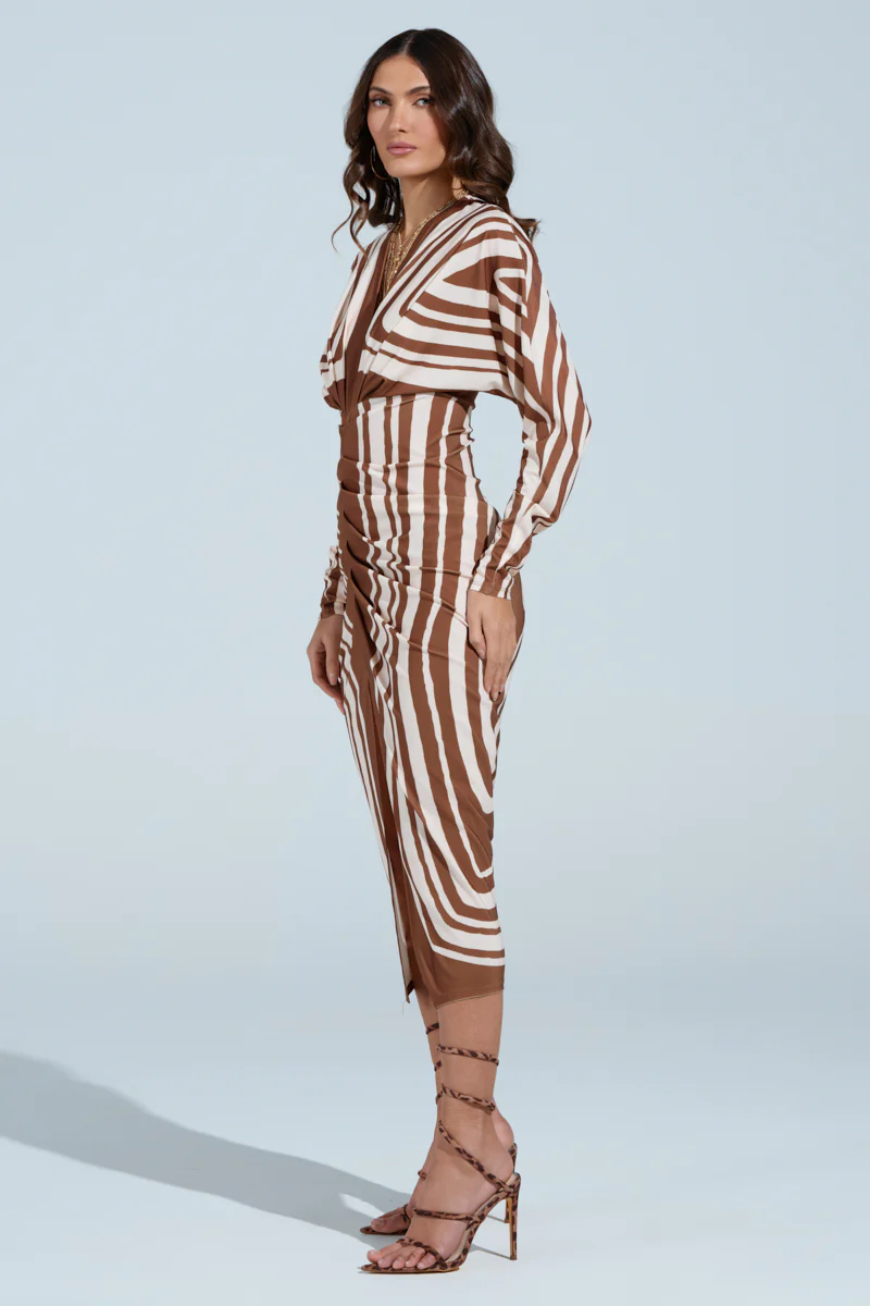 TEXT ME LATER SATIN MIDI DRESS - Image 3