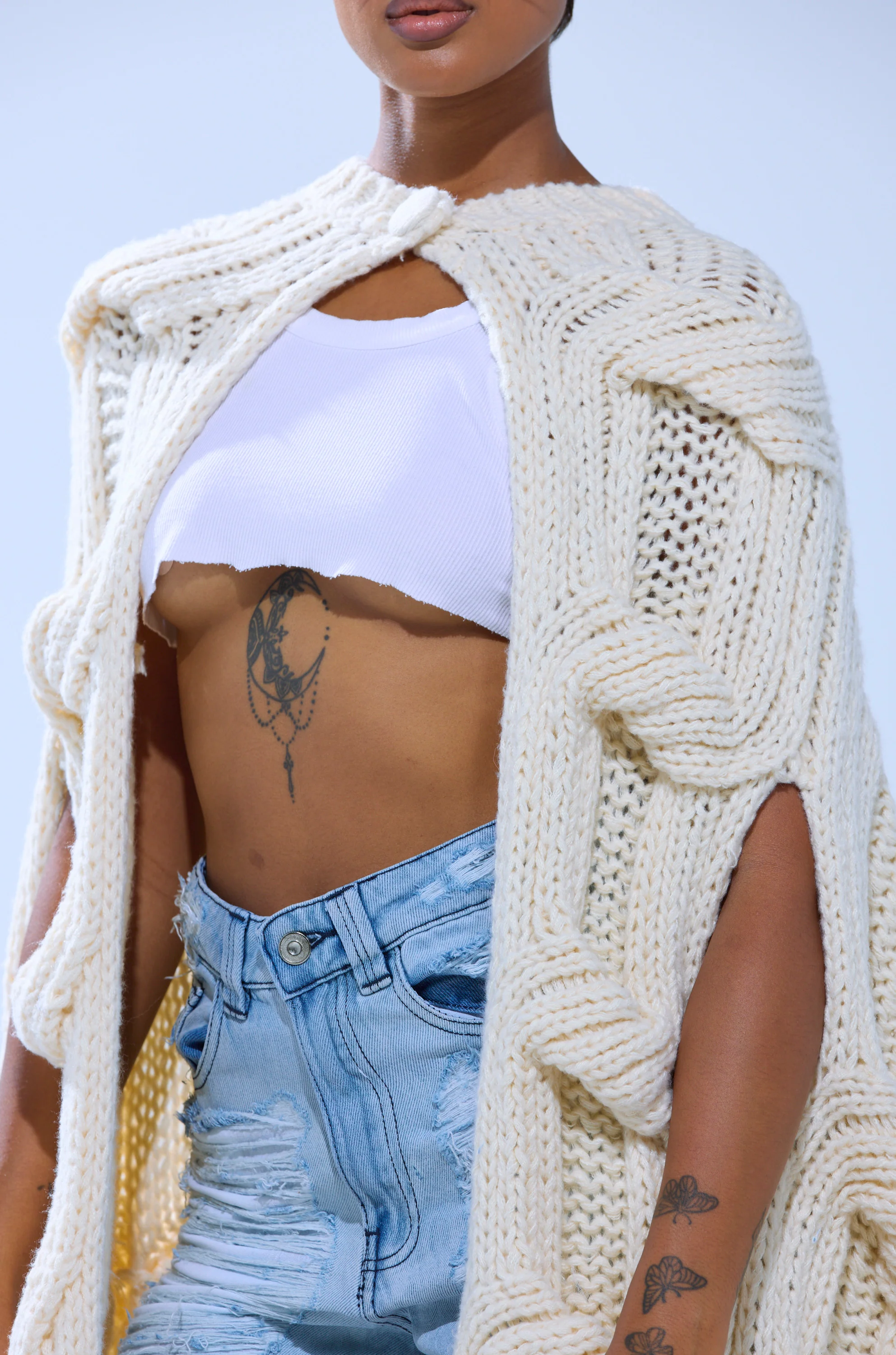 TEXTURED CHUNKY KNIT SWEATER - Image 5