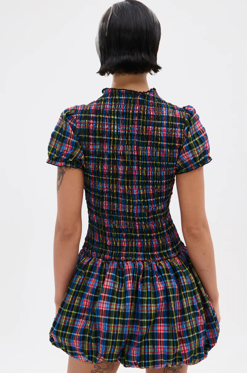 THAT GIRL PLAID MINI DRESS - Image 4