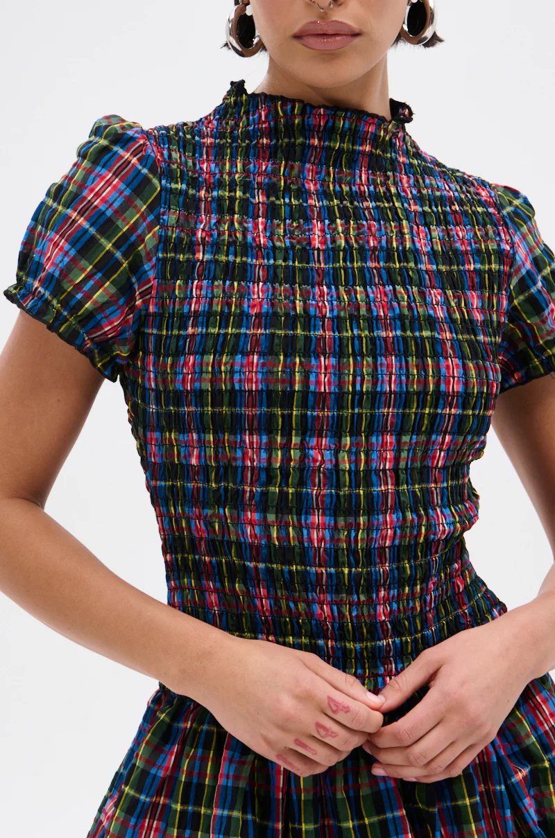 THAT GIRL PLAID MINI DRESS - Image 6