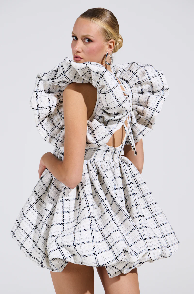 THAT GIRL TWEED MINI DRESS - Image 4