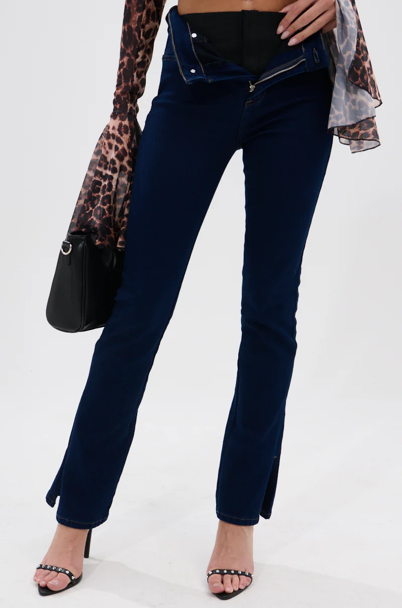 THE BEST CORSET WAISTED FLARE DENIM