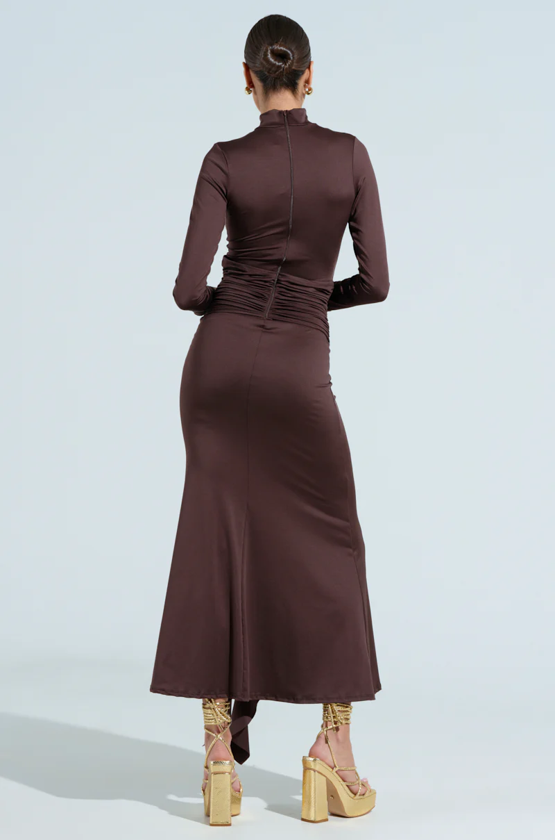 THE BEST ONE YET BROWN MAXI DRESS - Image 4