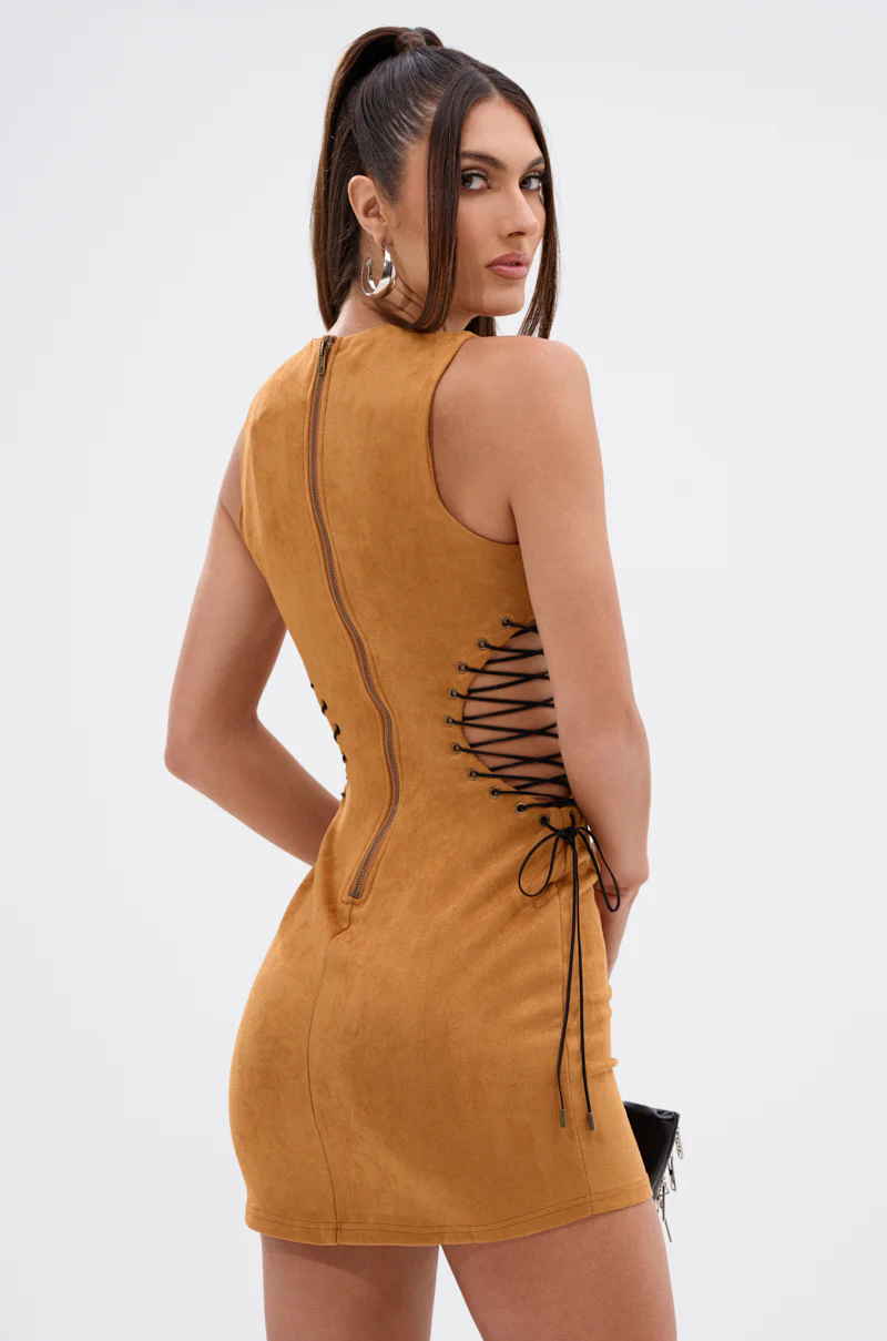 THE DESERT IS CALLING SUEDE MINI DRESS - Image 4