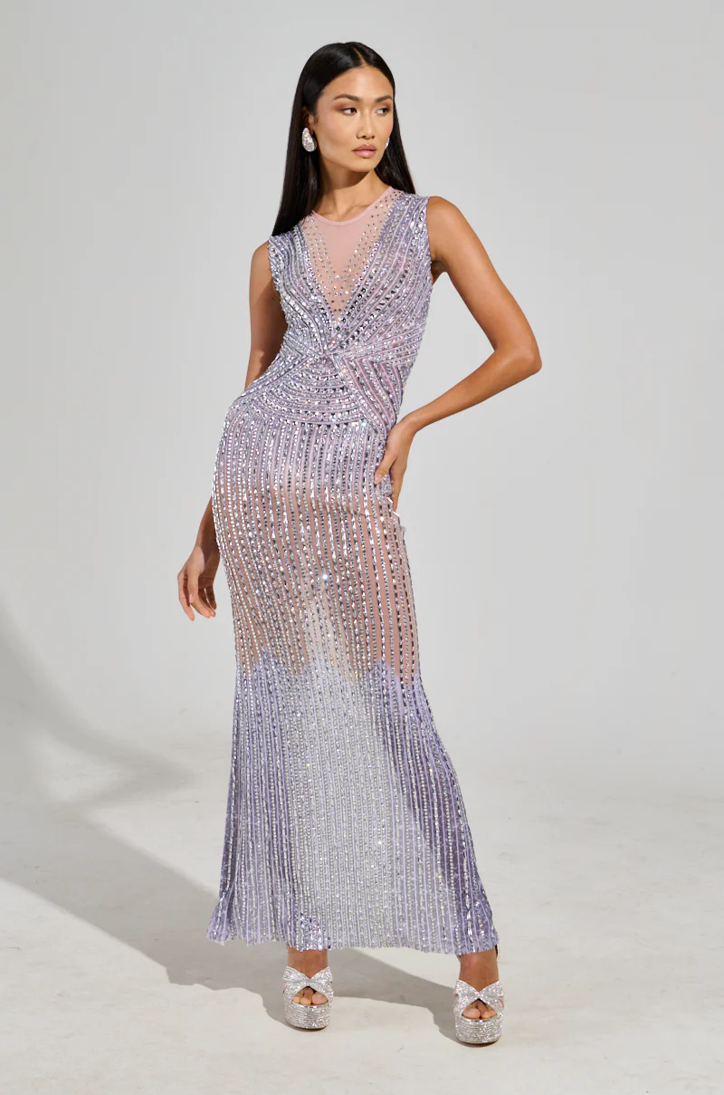 THE MAIN EVENT RHINESTONE MAXI DRESS - Image 3
