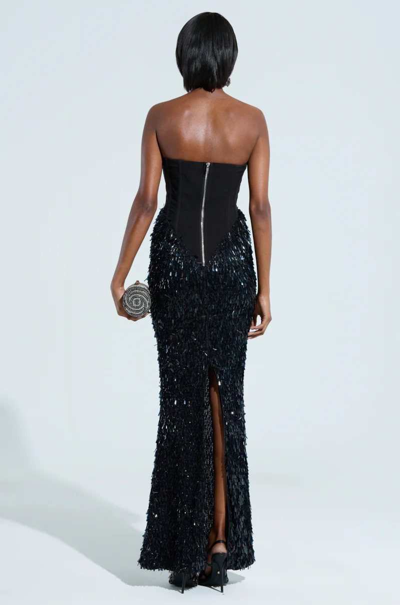 THE MAIN EVENT SEQUIN CORSET MAXI DRESS - Image 4