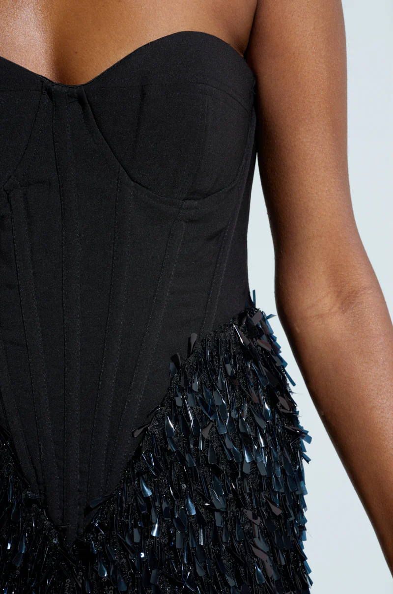 THE MAIN EVENT SEQUIN CORSET MAXI DRESS - Image 5