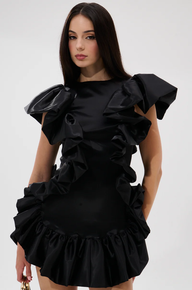 THE MOMENT IS MINE SATIN MINI DRESS - Image 2