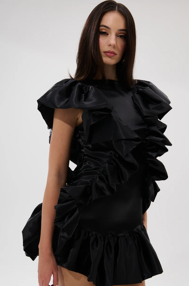 THE MOMENT IS MINE SATIN MINI DRESS - Image 3