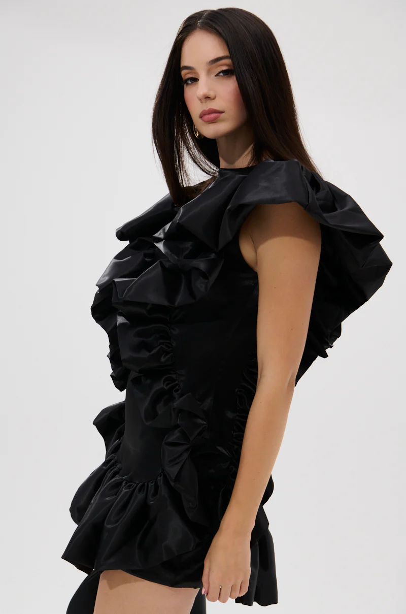 THE MOMENT IS MINE SATIN MINI DRESS - Image 4
