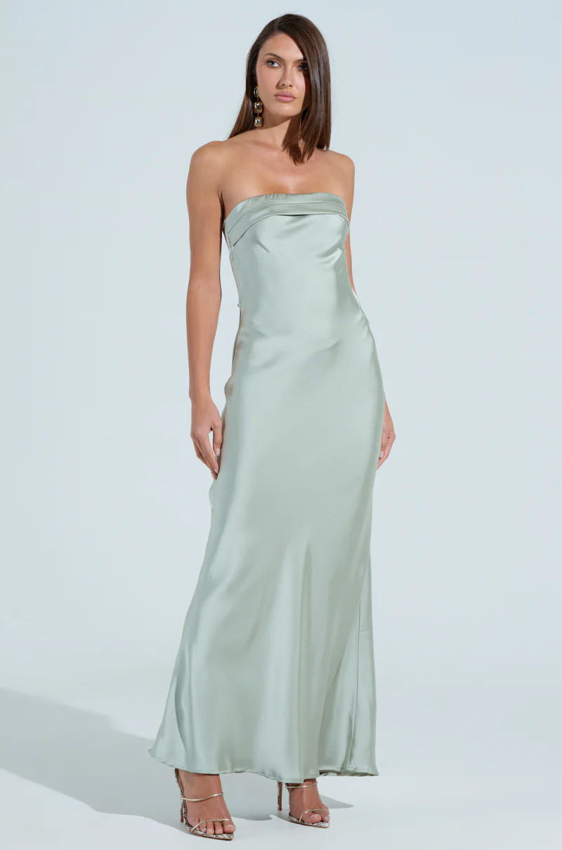 THE ONE THAT GOT AWAY SATIN MIDI DRESS - Image 2