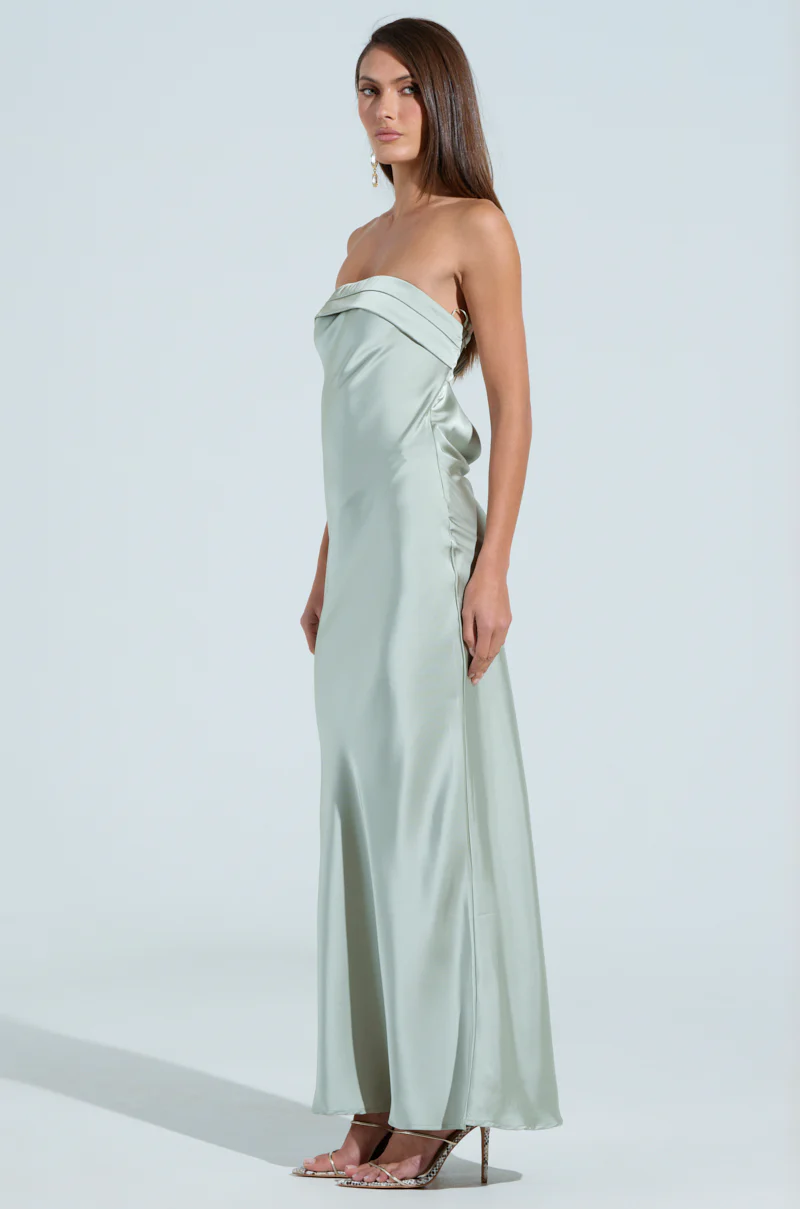 THE ONE THAT GOT AWAY SATIN MIDI DRESS - Image 5