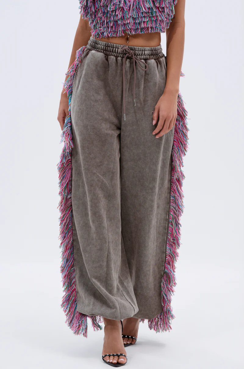 THE ONE WIDE LEG JOGGER WITH FRINGE - Image 2