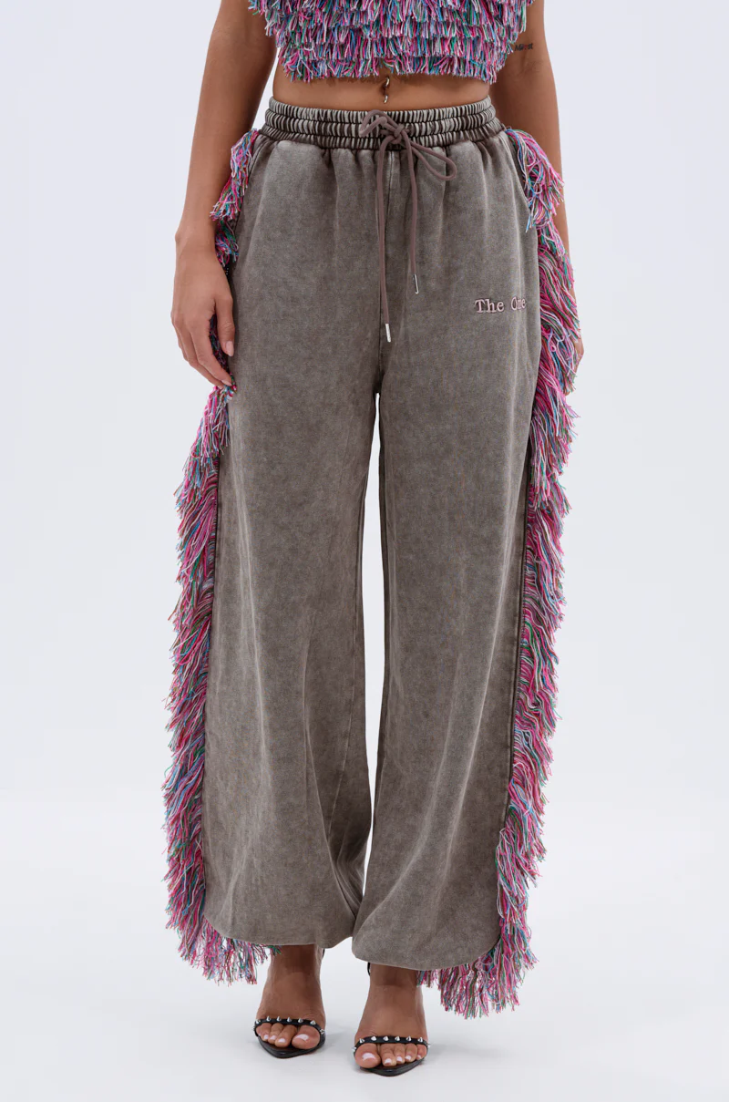 THE ONE WIDE LEG JOGGER WITH FRINGE - Image 3
