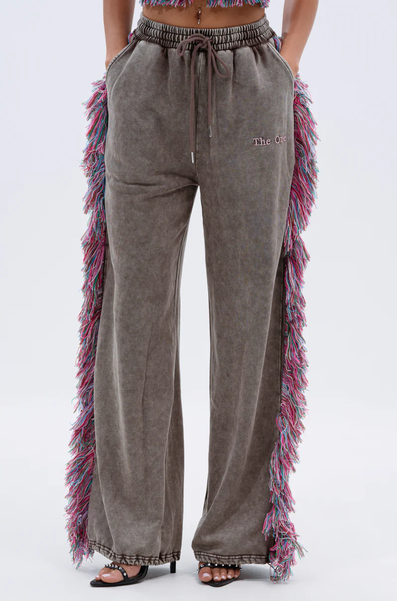 THE ONE WIDE LEG JOGGER WITH FRINGE - Image 4