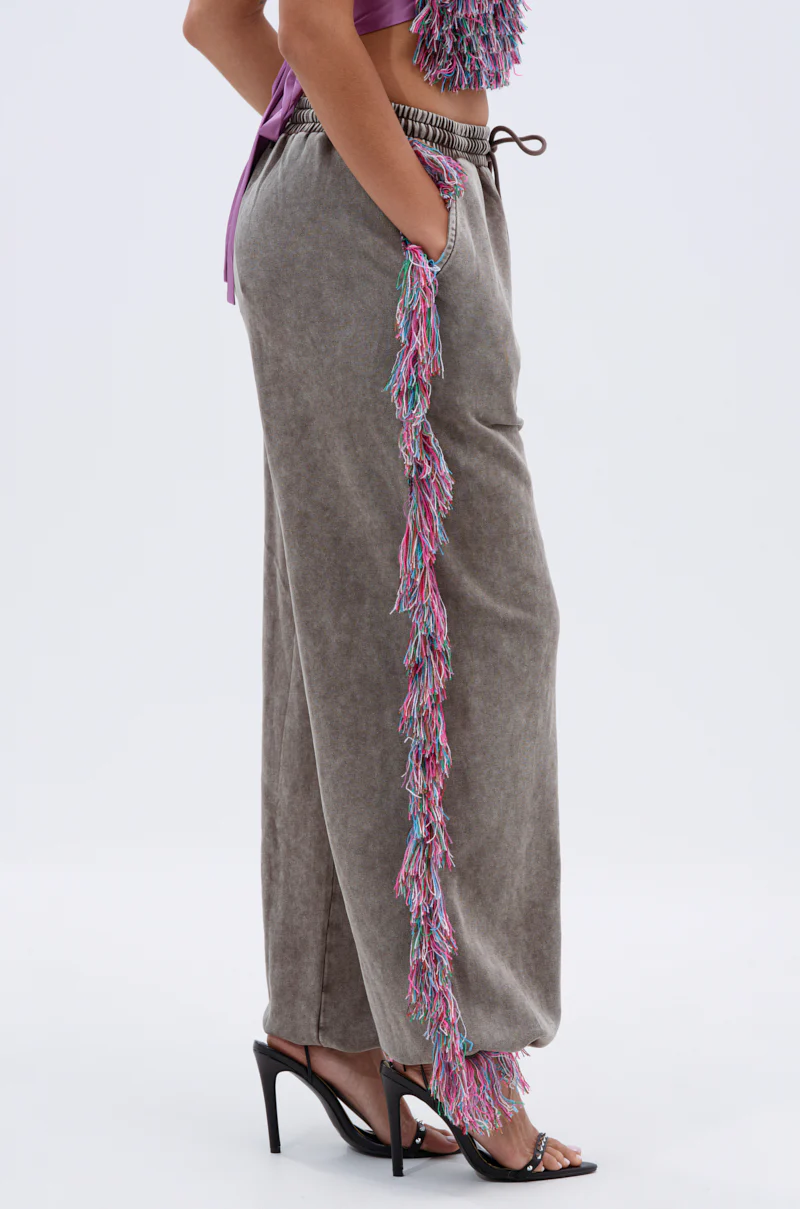 THE ONE WIDE LEG JOGGER WITH FRINGE - Image 6