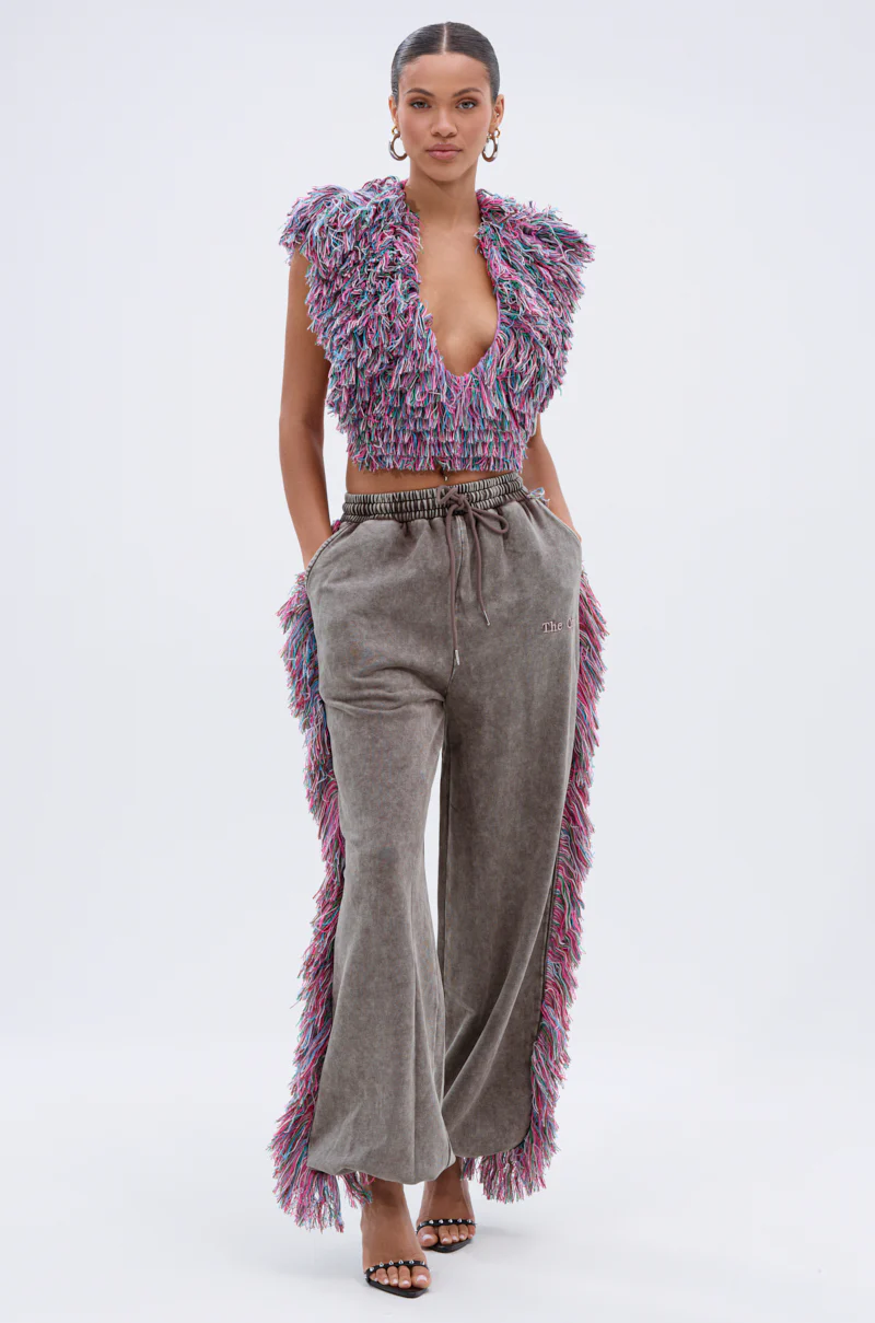 THE ONE WIDE LEG JOGGER WITH FRINGE - Image 8