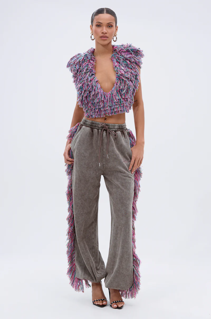 THE ONE WIDE LEG JOGGER WITH FRINGE - Image 9