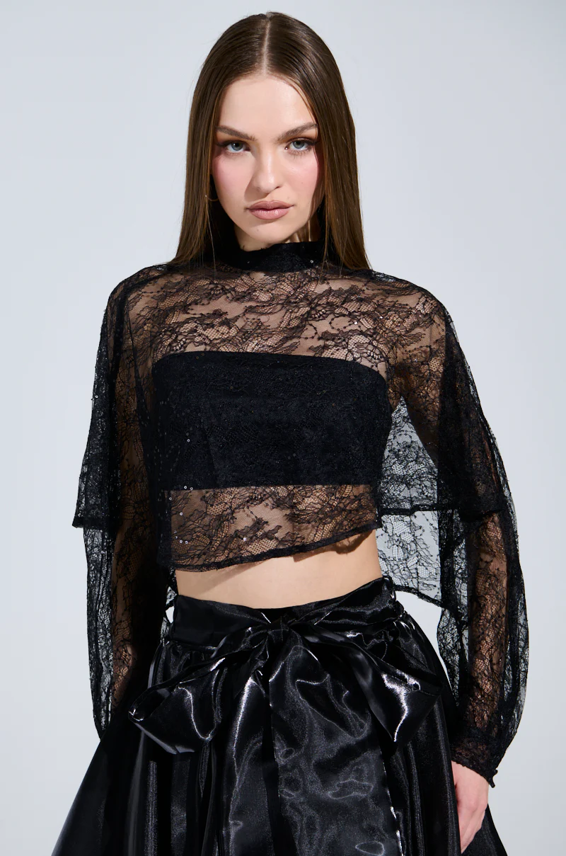 THE PERFECT LONG SLEEVE LACE BLOUSE - Image 2