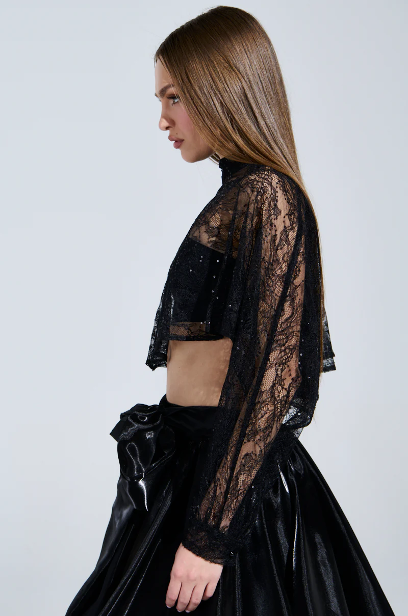 THE PERFECT LONG SLEEVE LACE BLOUSE - Image 3