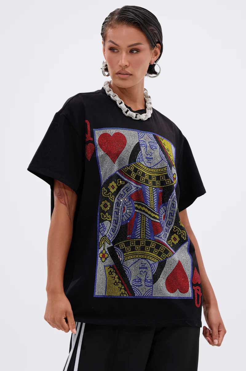 THE REAL QUEEN OF HEARTS OVERSIZED TEE - Image 3